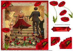 Vintage Style Coming Home Card Topper
