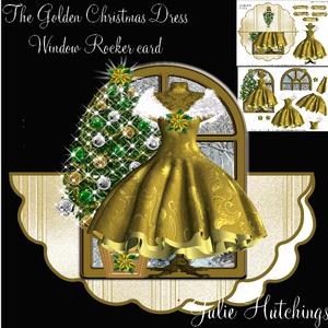 The Golden Dress Window Rocker Card