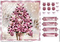 Pink Poinsettia Christmas Tree