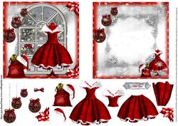 The Christmas Dress Window 5x5 Topper and Insert