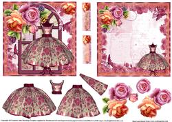 Peach and Pink Dreams 5x5 Topper and Insert