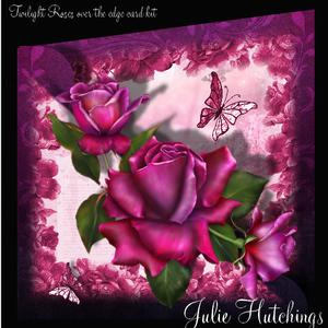 Twilight Roses Over the Edge Card Kit