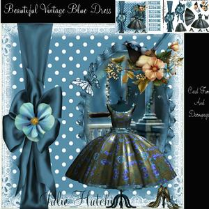 Beautiful Blue Vintage Style Dress