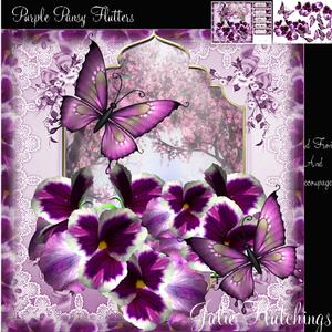Purple Pansy Flutters