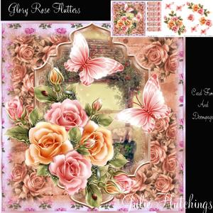 Stunning Glowing Roses Card Front Kit