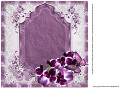 Insert to Compliment Purple Pansy Flutters