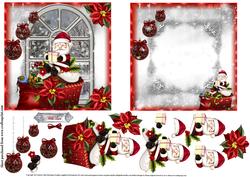 Santa's Gift Cupcake 5x5 Topper and Insert