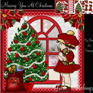 Missing You at Christmas Card Front Kit