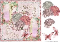 Beautiful Carnation 8x8 Card Topper