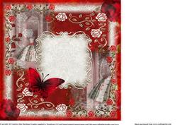 Gorgeous Red Rose 8x8 Insert