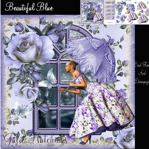 Beautiful Blue Card Front Kit