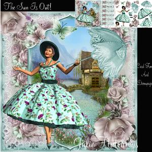 The Sun is Out! 1950's Style Card Front Kit