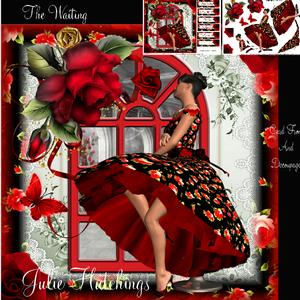 The Waiting Card Front with Decoupage Kit