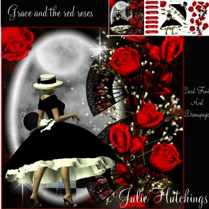 Grace and the Red Roses Card Front Kit