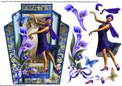Flapper Girl in Peacock Blue Topper