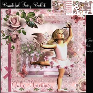 Beautiful Fairy Ballet Card Front Kit