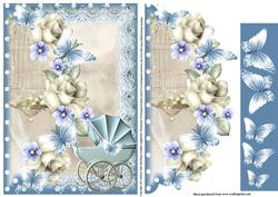 Mock Envelope Baby Boy Topper