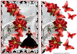 Gorgeous Poinsettia Flutters Topper