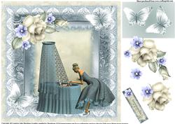 Vintage Style Mother and Baby Boy Crib