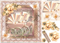 Twin Girls Baby Pram Topper