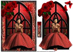 Beautiful Red Rose by the Window