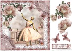 Beautiful Pink Gingham Ballet Topper
