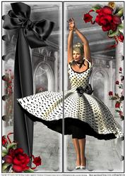 Polka Dots and Petticoats Large Dl Card