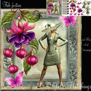 Fab Forties Card Front and Decoupage
