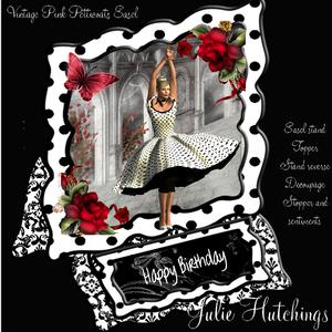 Vintage Style Black and White Easel