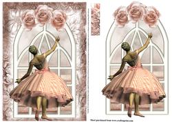 Pink Ballet Window Topper