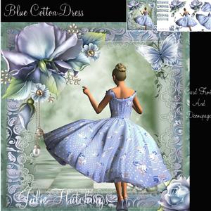 The Blue Cotton Dress Card Front Kit
