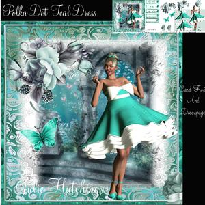 Beauty in a Polka Dot Teal Dress Kit