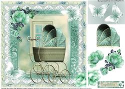 Vintage Baby Boy Pram in Mint