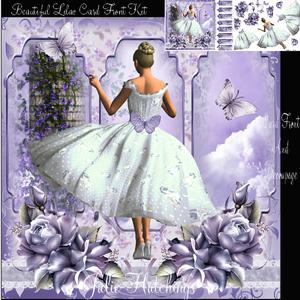 Beautiful Lilac Card Front Kit