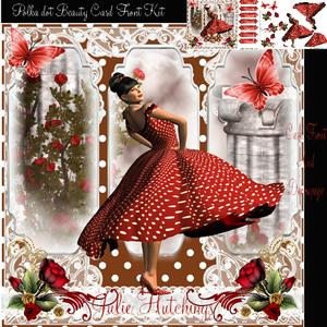 Polka Dot Beauty Card Front Kit