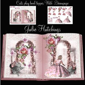 Cats Play Book Style Topper Kit