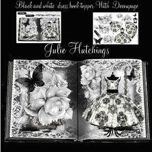 Black and White Dress Book Style Topper Kit