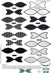 Beautiful Black and White Paper Bows