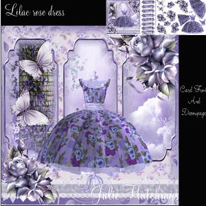 The Lilac and Rose Dress Card Front Kit