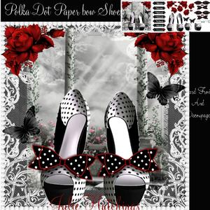 Beautiful Polka Dot Shoes with Paper Bow