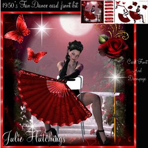 Valentine Fan Dance Card Front Kit