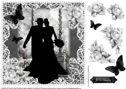 Black and White Wedding Topper