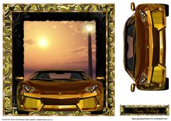 The Gold Sports Car Topper