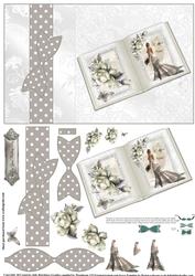 Beautiful Wedding Book Topper with Paper Bow