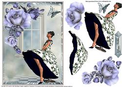 1950's Style Blue Window Beauty Topper