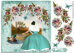 1950's Style Feeding the Ducks Topper