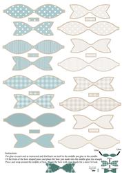 Taupe and Teal Paper Bows
