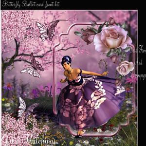 Butterfly Ballet Mini Card Front Kit