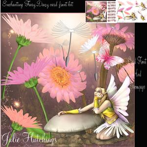 The Enchanting Daisy Fairy Card Front Kit