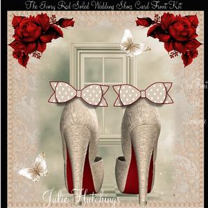 The Ivory and Red Soled Paper Bow Shoes